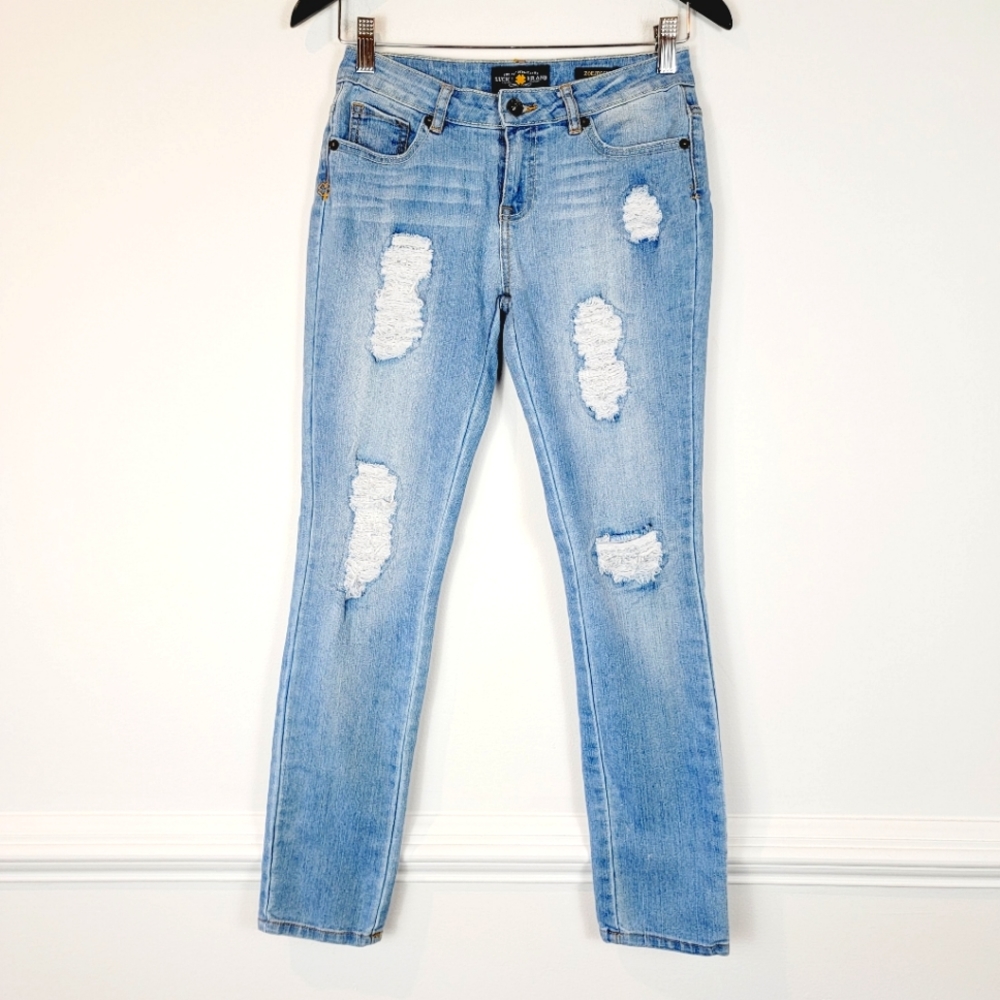 Lucky Brand Zoe Jegging Size Girls 14 Blue Low Rise Straight Leg a0514